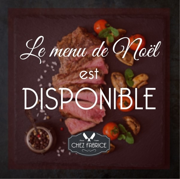 Le menu de Noël est arrivé !